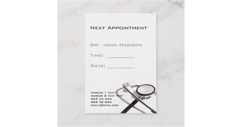 Medical appointment Card | Zazzle.com