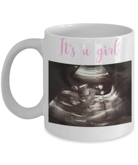 C est une fille Custom Personnalisé Échographie Sonogram Baby Coffee