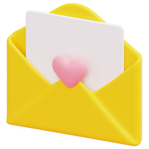 Love Letter 3d Render Icon Illustration 11619254 Png