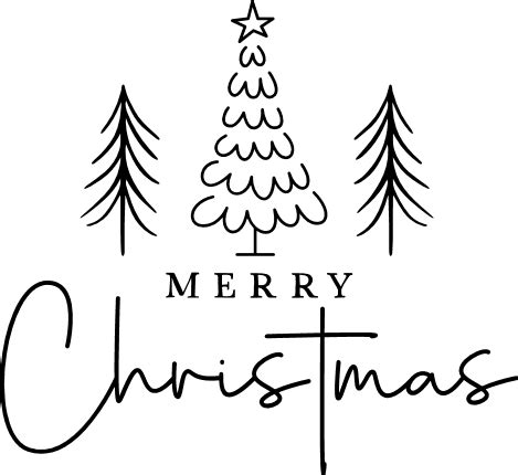 Merry Christmas Sign Minimalist Design Free Svg File For Members