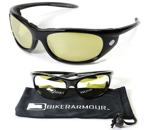 Motorcycle Night Riding Glasses Biker Sunglasses Goggles Yellow Clear Smoke Mens Ebay