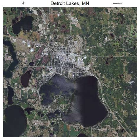 Aerial Photography Map of Detroit Lakes, MN Minnesota