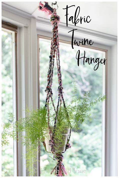 Fabric Twine Plant Hanger Made From Scrap Materials Plant Hanger