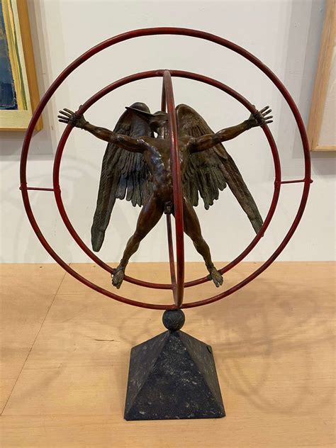 Winged Masked Nude Sculpture By Jorge Marin Zentner Collection