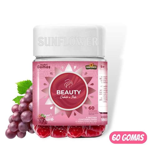 Vitamina Para Cabelos E Pele Beauty Gummy Rennaker Gomas Sunflower