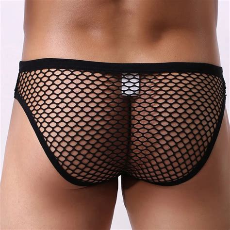 Ropa Interior Sexy Gay Para Hombre Suspensorio Transparente Con Bolsa En U Bragas De Cintura