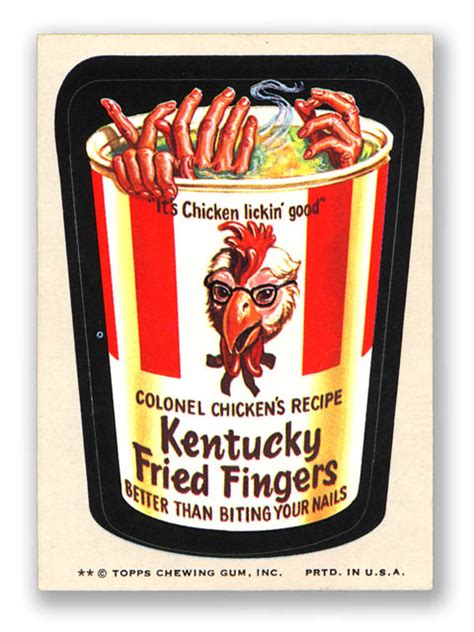 Wacky Packages Topps 8th Series Kentucky Fried Fingers