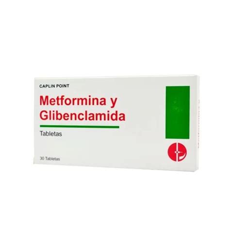 Metformina Glibenclamida 500mg 5mg X 30 Tabletas Caplin Point