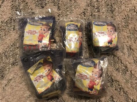 Jimmy Neutron Boy Genius 2002 Burger King Kids Club Complete Set Lot