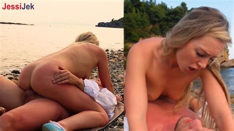 Romantic Couple On Beach Sensual Sex Hot Fuck Pussy Is Full Of Cream