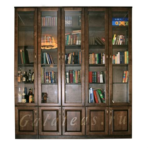 Книжный шкаф NS1711 из массива дерева купить в Москве — мебельный ...