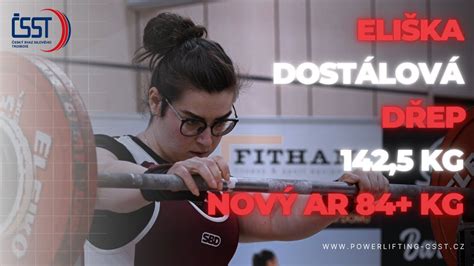 Eliška Dostálová - akademický národní rekord (ženy +84 kg) ve dřepu RAW ...