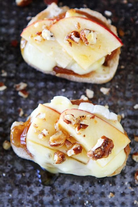 Brie Apple And Honey Crostini