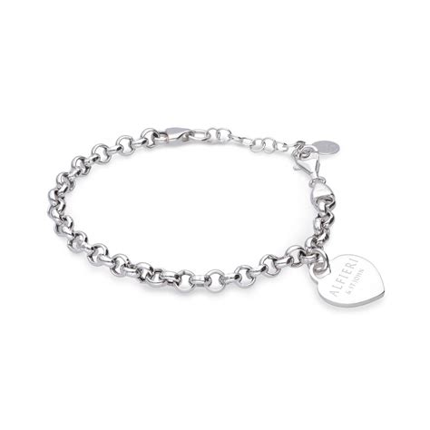 Bracciale In Argento Con Cuore Rosa Alfieri St John Luxury Zone