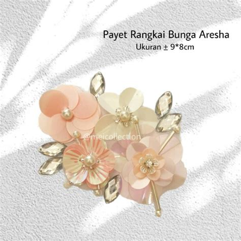 Jual Payet Lengan Pinggang Bunga 3d Rangkai Apbr Aresha Aplikasi Kebaya