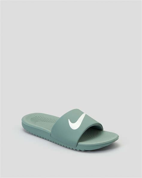 Shop Nike Boys Kawa Slides In Clay Greenbarely Green Fast Shipping