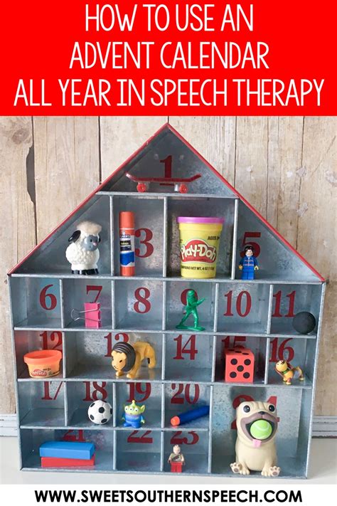 Using an Advent Calendar in Speech Therapy - Sweet Southern Speech