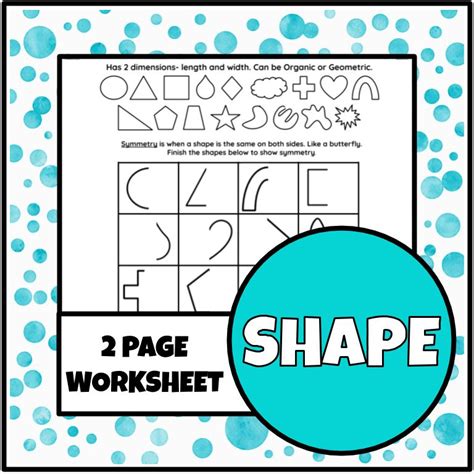 Elements Of Art Shape Printable Elements Of Art Practice Drawing