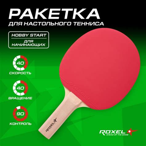 Ракетка для настольного тенниса Roxel Hobby Start, прямая - купить с ...