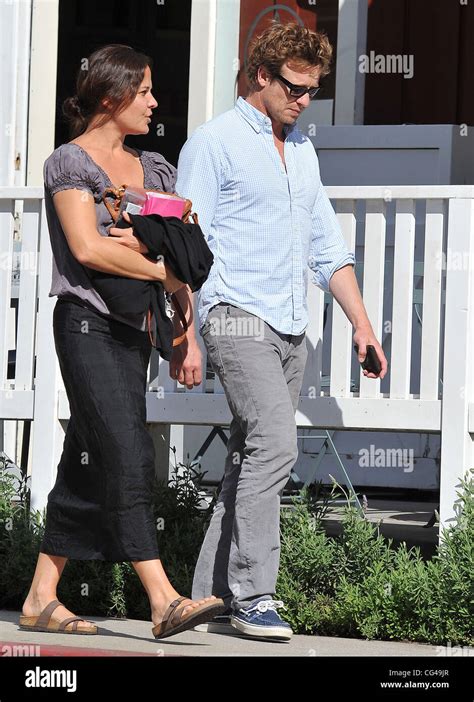 The Mentalist Actor Simon Baker And His Wife Rebecca Rigg Are Seen At Brentwood Country Mart