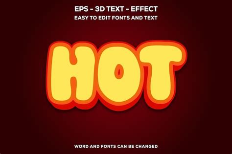 Premium Vector Hot D Text Effect