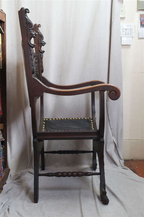 Heavily Carved Oak Roman Chair At 1stdibs Antique Roman Chair Roman Chair Furniture Roman