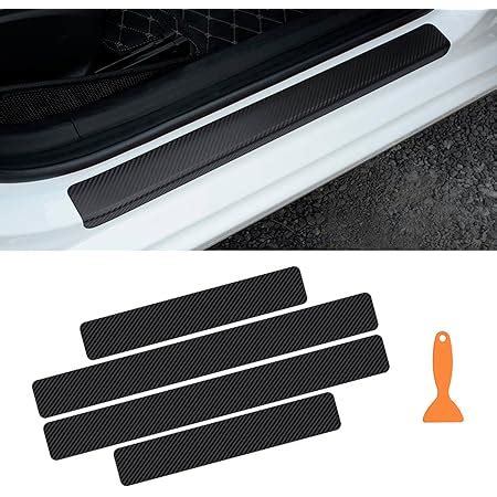 Amazon Pcs Car Door Sill Protector Sport Carbon Fiber Threshold