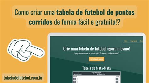 Como Criar Uma Tabela De Futebol De Pontos Corridos De Forma Fácil E