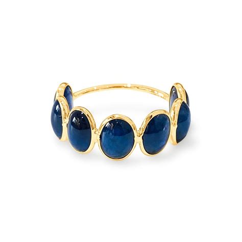 Blue Sapphire Oval Ring In 18K Yellow Gold in 2024 | Fine jewelry ...