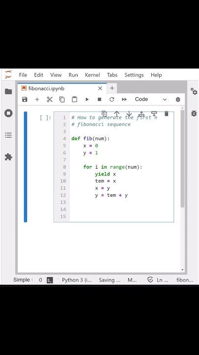 How To Generate Fibonacci Sequence In Python Python Shorts Youtube