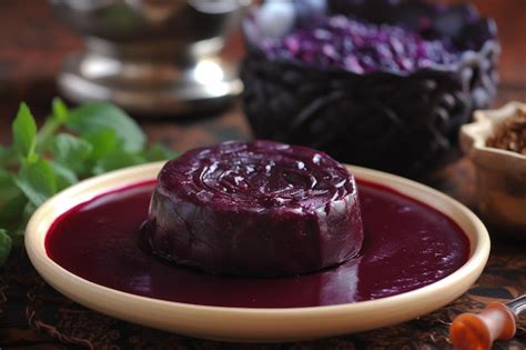 Postre Peruano Mazamorra Morada Foto Premium