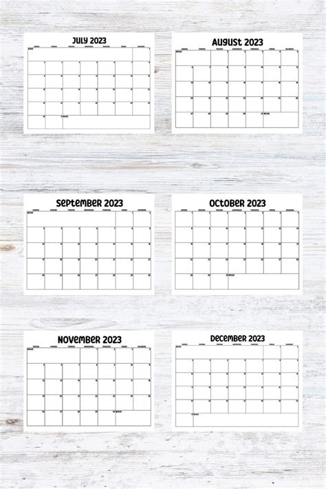 Editable Fillable Typeable 12 Month 2023 Calendars Full Year - Etsy