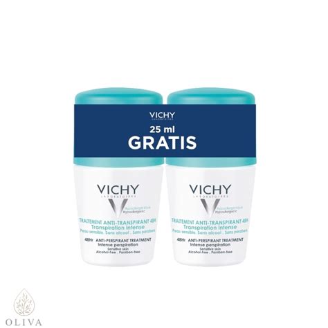 Vichy Dezodorans Roll On Za Regulaciju Znojenja 48H 50 Ml Duo Oliva