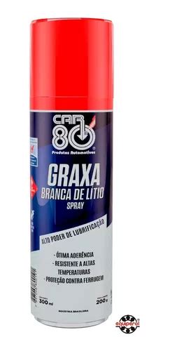 Lubrificante Corrente Moto Graxa Branca Spray Car80 300ml