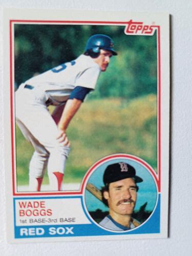 1983 Topps Wade Boggs 498 Rookie Baseball Card Boston Red Sox EBay