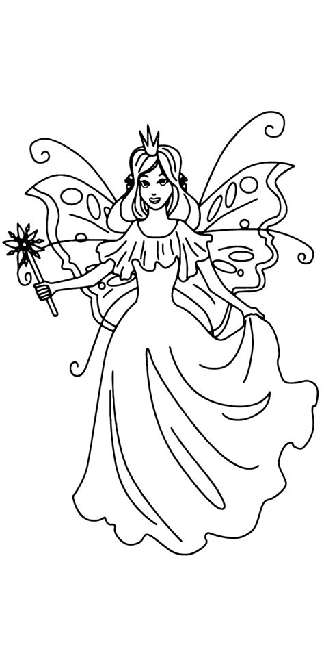 Fairy Princess Unicorn Coloring Page Coloring Pages