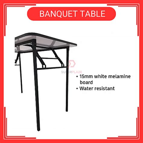 120cm X 60cm X 76cm Banquet Table Foldable Table Meja Jamuan