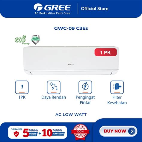 Jual Gree Ac Deluxe Low Watt Putih Pk Gwc C E S Unit Indoor