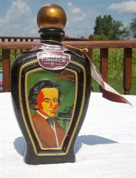 Vintage Jim Beam Bourbon Whiskey Bottle Decanter Chopin Musical