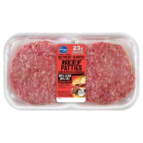 Kroger® Homestyle 8020 Ground Beef Patties 4 Ct 192 Oz Kroger