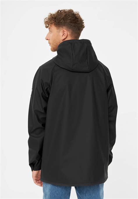 Schwarze Regenjacke Derbe Grundstoff Net