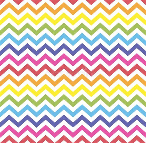 Rainbow Seamless Zigzag Pattern Vector Illustration Chevron Zigzag