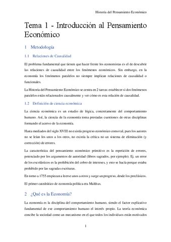 Apuntes Historia Del Pensamiento Economico Pdf