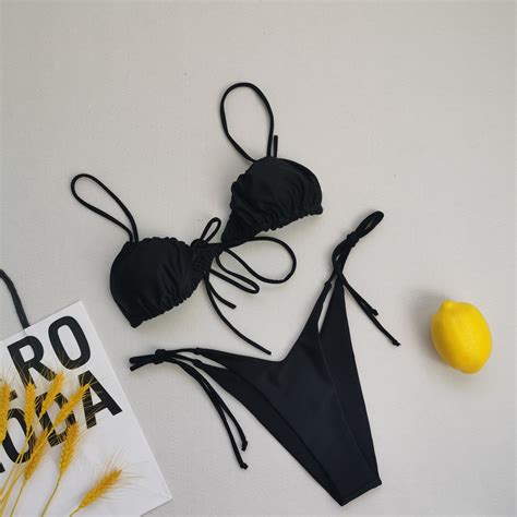 Sexy Leopard Micro Bikini Women Swimsuit Female Swimwear Thong Bikinis Set Brazilian Biquini