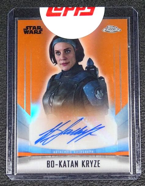 2022 TOPPS STAR WARS MANDALORIAN CHROME AUTO KATEE SACKHOFF BO KATAN