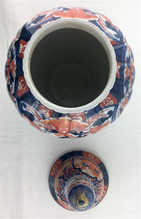 19th Century Japanese Imari Temple Jar And Lid For Sale At 1stDibs