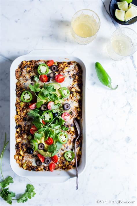 Quinoa Enchilada Bake With Black Beans Vanilla And Bean