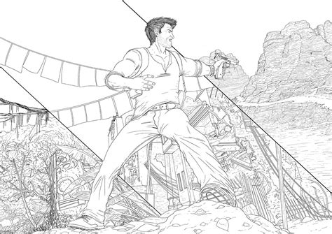 Uncharted Sketch Coloring Page