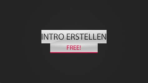 Gratis Intro Erstellen Ohne Programm Youtube