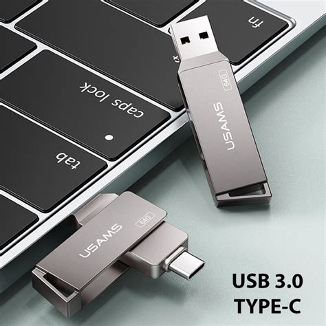 Stick De Memorie Usb Type C Gb Usams Flash Drive Gri Us Zb